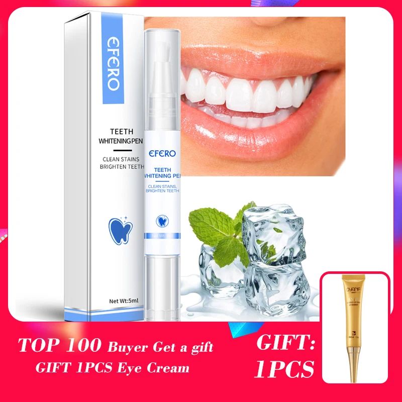 

EFERO Teeth Whitening Pen Tooth Brush Essence Oral Hygiene Cleaning Serum Removes Plaque Stains Tooth Bleaching Dental Tools