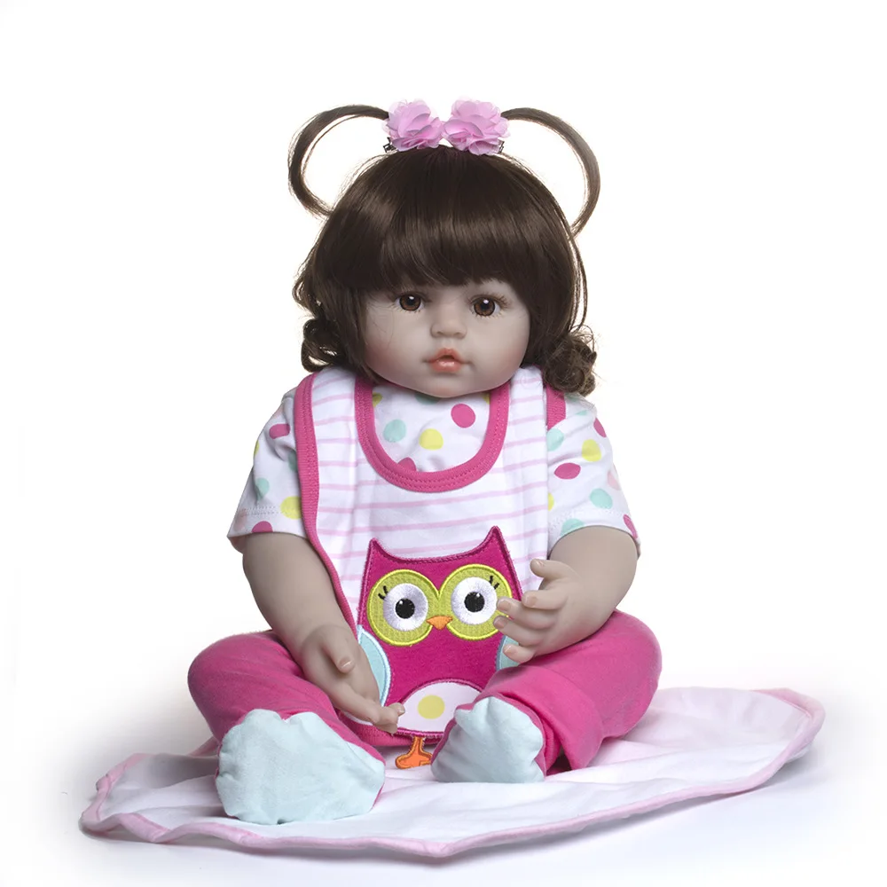 Pickwoo 48 см 55 см 57 см bebes Кукла реборн девочка куклы мягкий силиконовый хлопок Boneca reborn Brinquedos день детей подарки игрушки