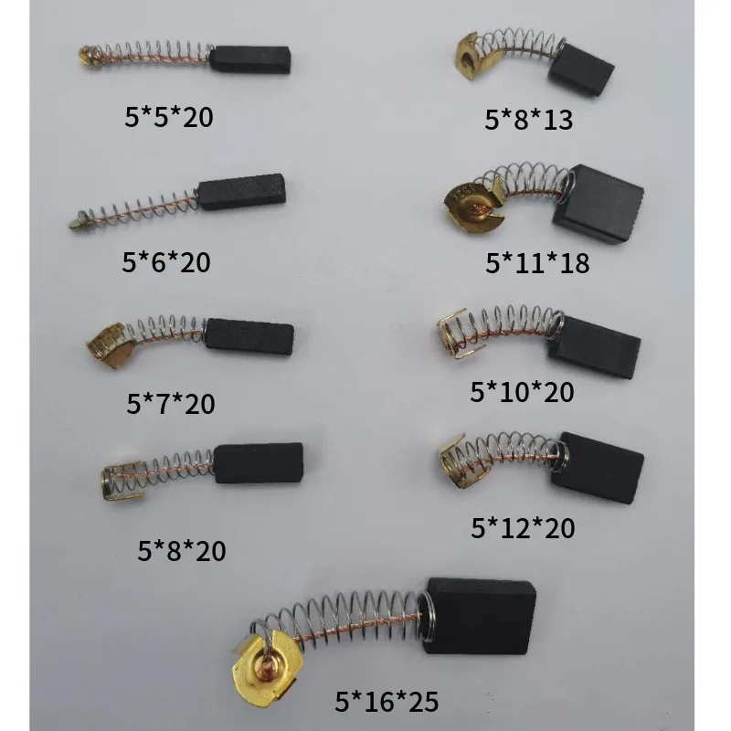 10-Pack Carbon Brushes For Angle Grinders & Power Tools - 6x16x23mm Replacement Motor Brushes