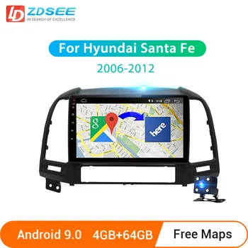 

LDZDSEE T1 Android 9.0 4G+64G DSP Car Radio Multimedia Video Player For Hyundai Santa Fe 2 2006-2012 Navigation GPS 2 din no dvd