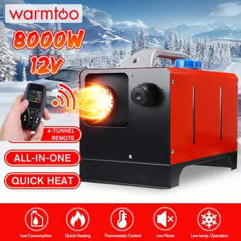 

Mini Car Heater 12V All In One 8000W LCD Display Remote Control Air Diesel Parking Heater Car Accessories Home Warmer Defroster