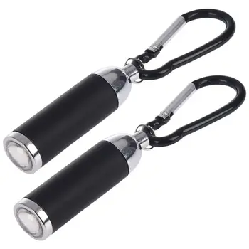 

ULTRA BRIGHT LED CAMPING Flashlight Mini Torch Lamp Light Keychain Keyring,Black 2 PCS