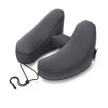 

Green Outdoor Travel Air Pillow Beach Inflatable Cushion Car Head Rest Hiking Inflatable TPU H Pillow 32*35*21cm for Plane Hotel
