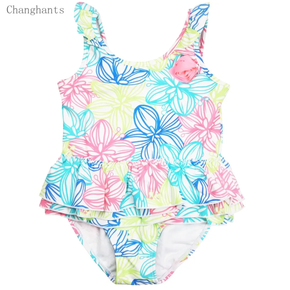 Детский слитный купальник с цветочным принтом на возраст 1 8 лет|swimwear girl|swimwear one piece