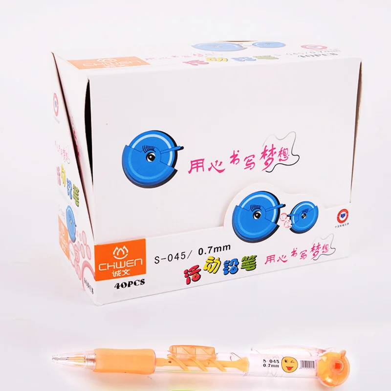 4 шт. милый механический карандаш прозрачные автоматические карандаши с ластиком