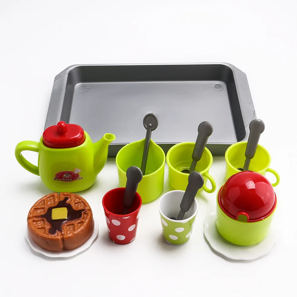 Посуда мини милый кофе чайный набор ролевые игры DIY чайник Кухонные Игрушки для девочек Детский Рождественский подарок