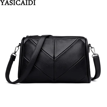 

YASICAIDI Lady Patchwork Leather Purse And Handbags Flap PU Shoulder Bag Small Crossbody Bags For Women 2020 Sac A Main Femme