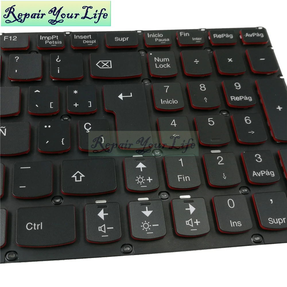 Клавиатура для ноутбука LA Латиноамериканская/SP испанская для lenovo Y70 Y70-70T Y70P-70T 9Z. N8RBC. J0S 25215991 NSK-BFJBC с подсветкой Черная фирменная Новинка