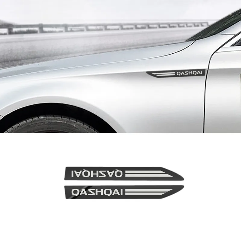 2pcs Side Wing Badge Emblem Fender Sport Car Sticker for NISSAN QASHQAI J10 J11 Accessories Styling