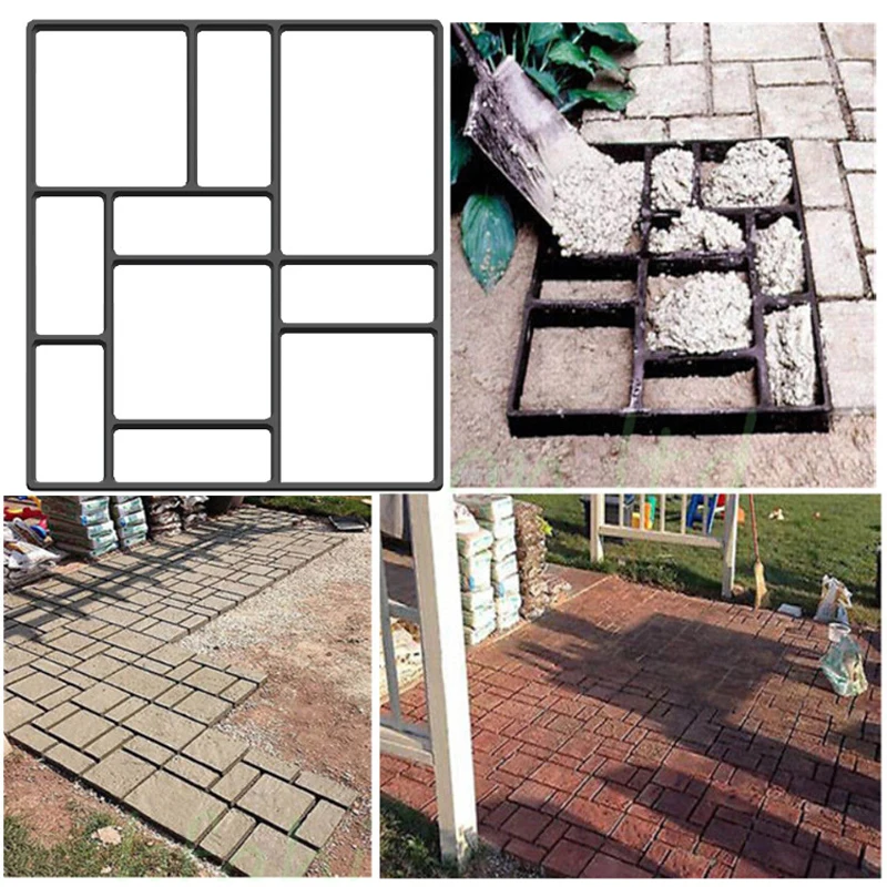DIY бетонные формы напольная плитка моделирование руководство тротуарная форма