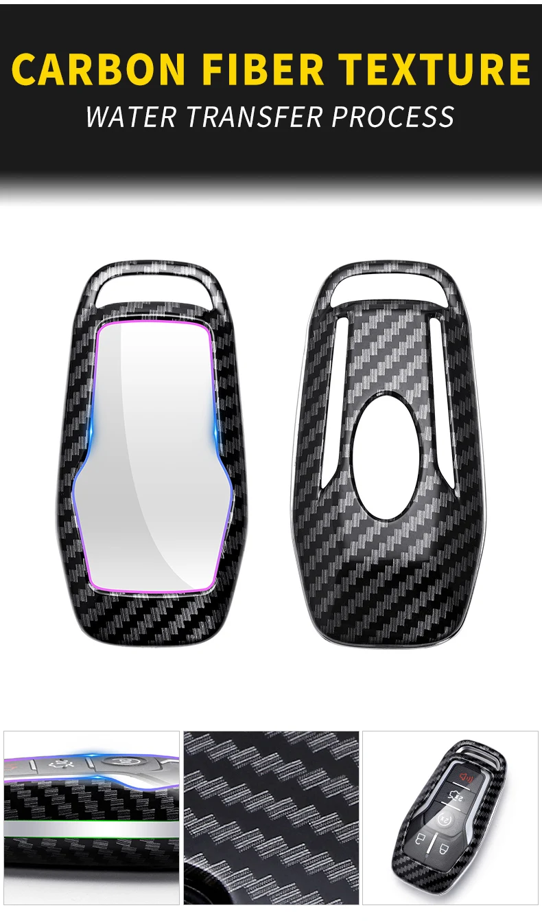 Carbon Fiber Car Smart Key Cover Case Fob For Lincoln MKZ MKC MKX For Ford Fusion Mondeo Mustang F150 Protect Shell Accessories - He5660f228ce8464b8260ec83e391ec89R