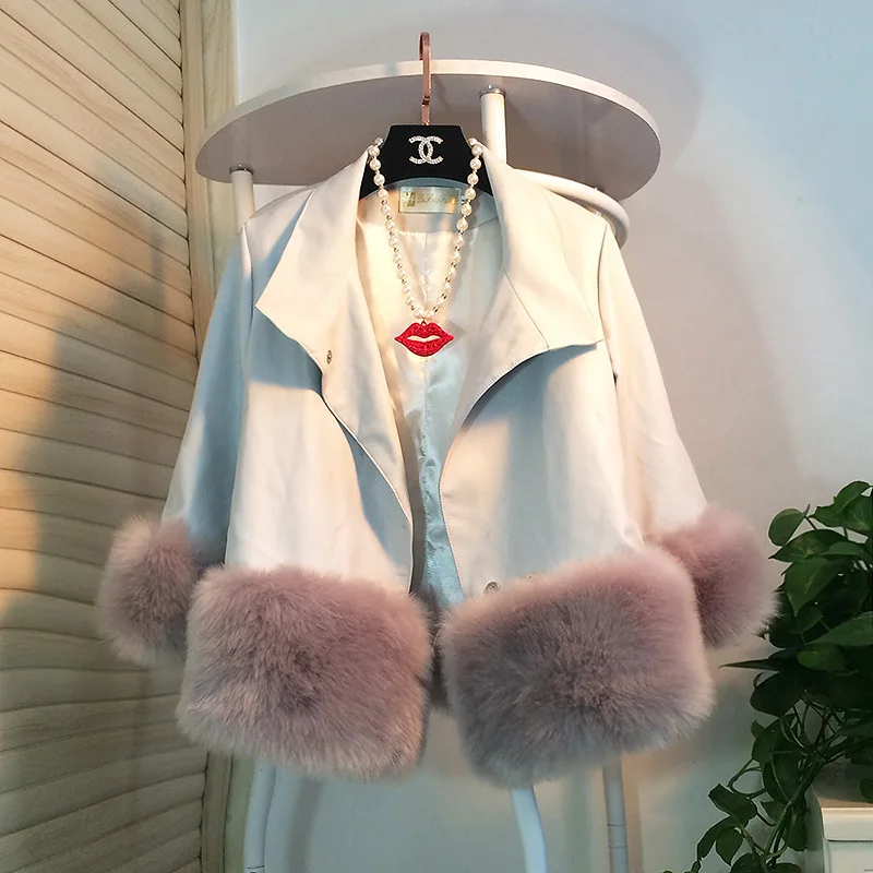 Винтажная меховая кожаная куртка из искусственного меха для женщин, на пуговицах, с поясом, зимние женские теплые пальто, искусственная кожа, толстая верхняя одежда, женские пальто L0163