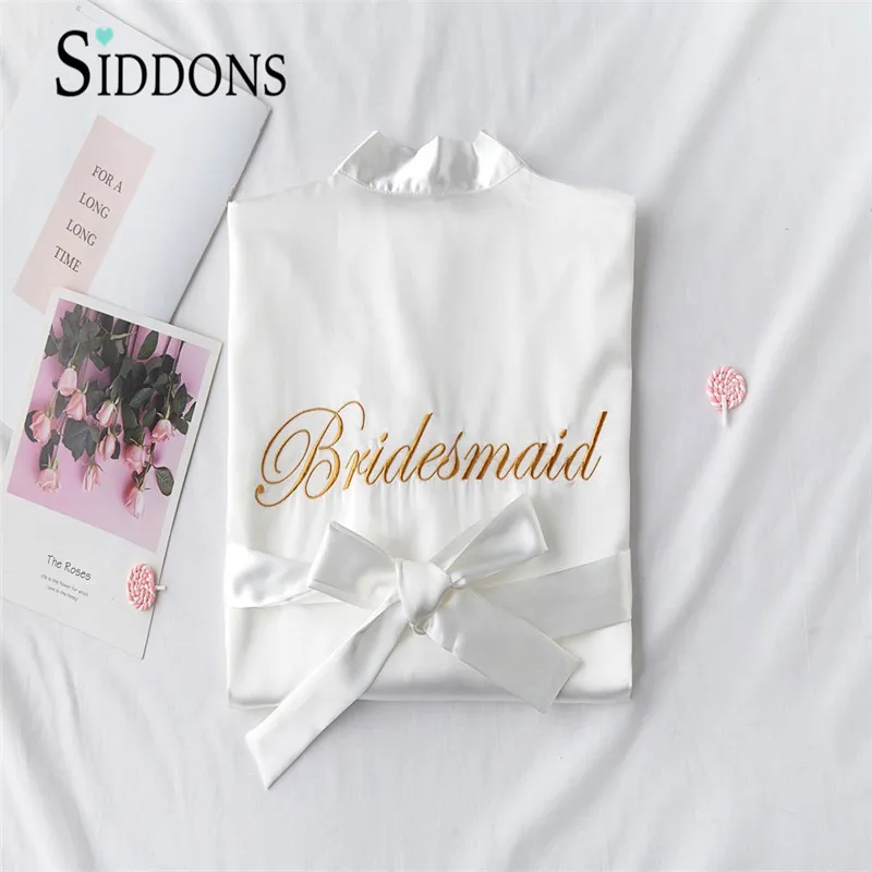 2020 Wedding Bride Bridesmaid Robe Dressing Gown Sexy Women Bathrobe Nightgown Short Sleepwear Casual Flower Kimono Geisha MXL