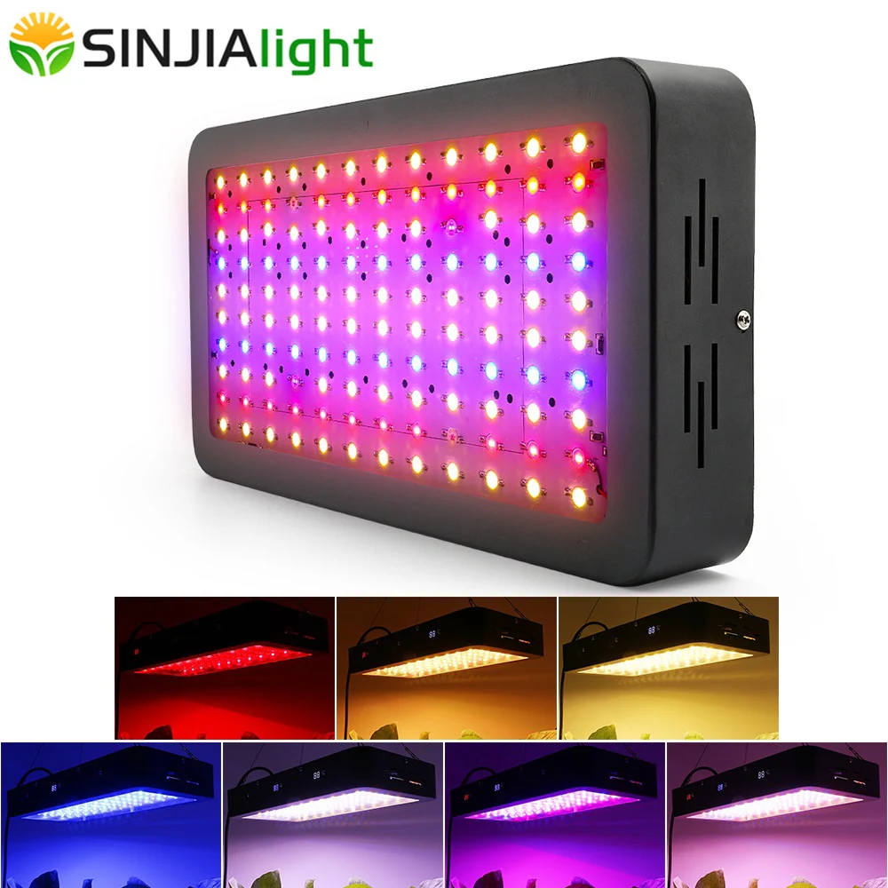 Новый дизайн 1200 Вт светодиодная лампа полного спектра для выращивания цветения