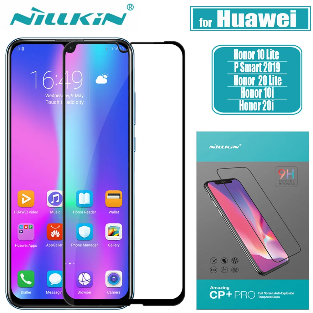 Huawei Honor 20 10 Lite Glass Screen Protector Nillkin 2 5D Full Glue Safety Protective Tempered
