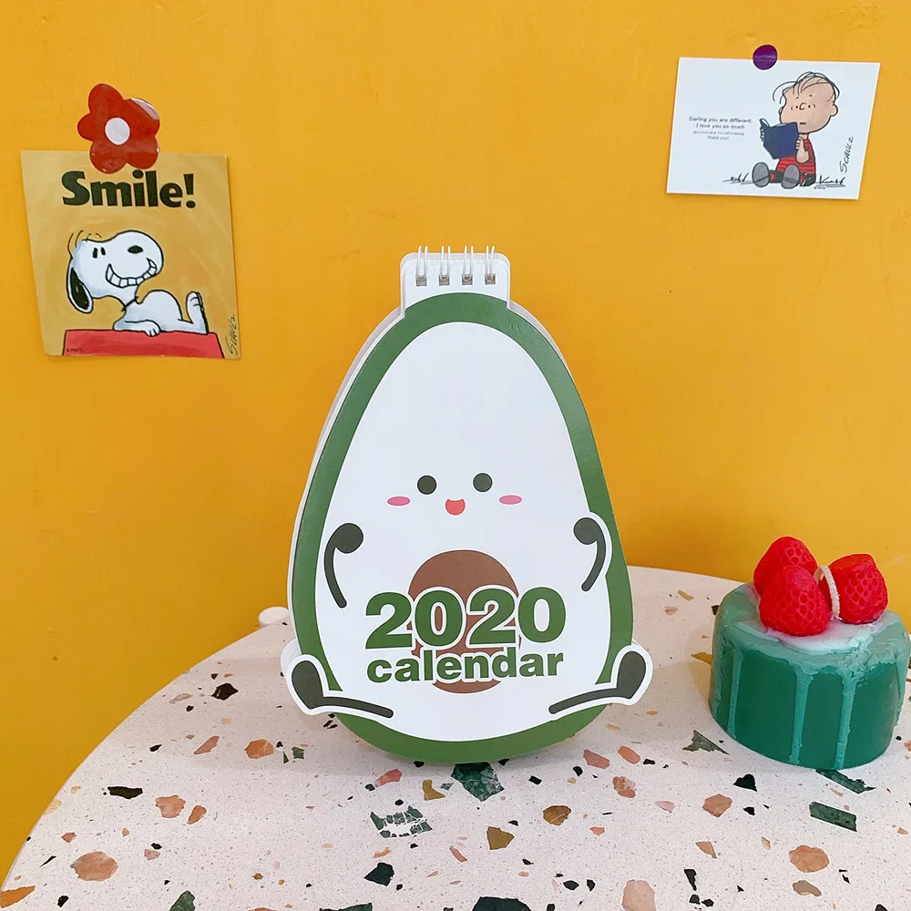 Календарь Настольный календарь Kawaii цветок Fuit календарь корейский стиль планировщик молочные канцелярские принадлежности офисные принадлежности Рождественский подарок