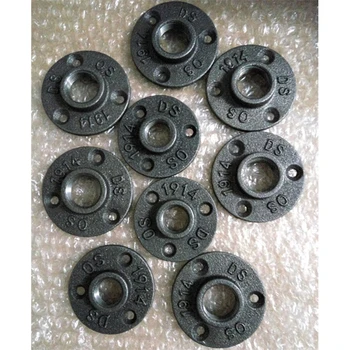 

15 Pieces Cast Iron Flange Wall Fixing Pipe Flange Retro Flange Bookshelf Fixture Fixing DN15 20 25