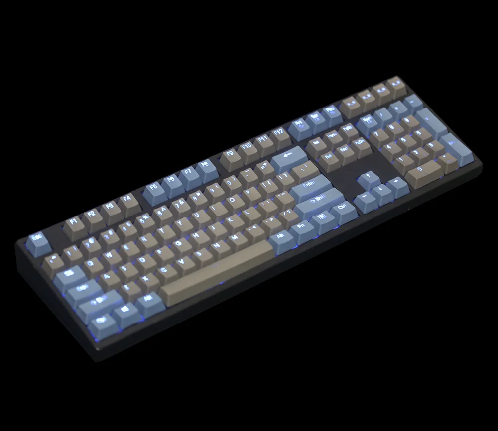 

PBT keycap only for mechanical keyboard backlit blue gray lighting translucent 104 keycap