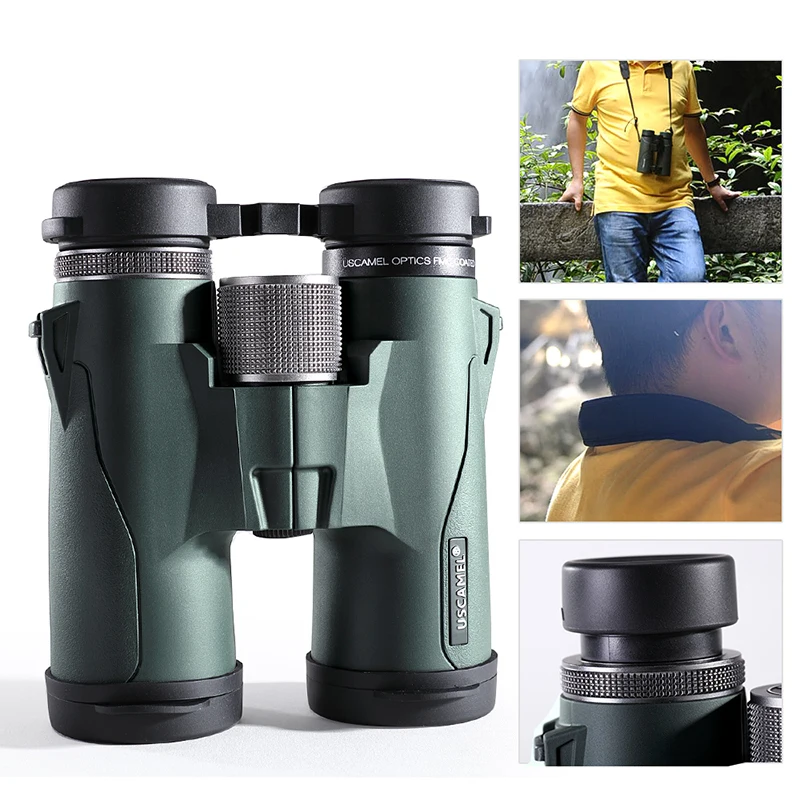 USCAMEL 10x42 8x42 HD BAK4 бинокль военный мощный профессиональный телескоп для охоты