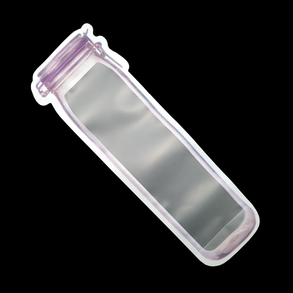 紫色自立磨砂梅森瓶袋 E