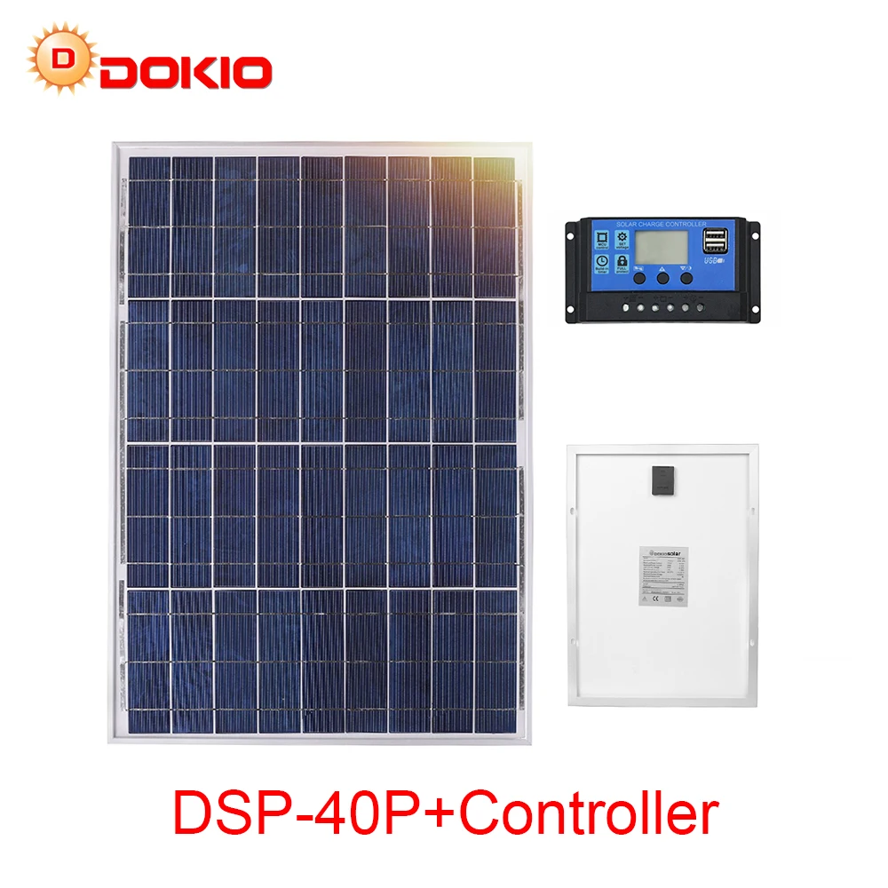 DOKIO 18V 40 Вт поликристаллический кремний Панели солнечные 460*660*25 мм кремния