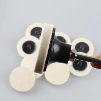 

10 Pcs 50mm/2 Compressed Wool Felt Disc Polishing Buffing Pads Wheels+1 Holder