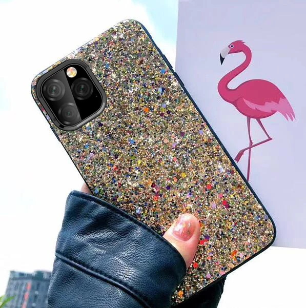 gold Роскошный Сияющий Блеск Блестки чехол для Apple iphone 11 чехол задняя крышка для iphone 11 Pro Max iphone 11 11Pro чехлы для телефонов - Цвет: gold