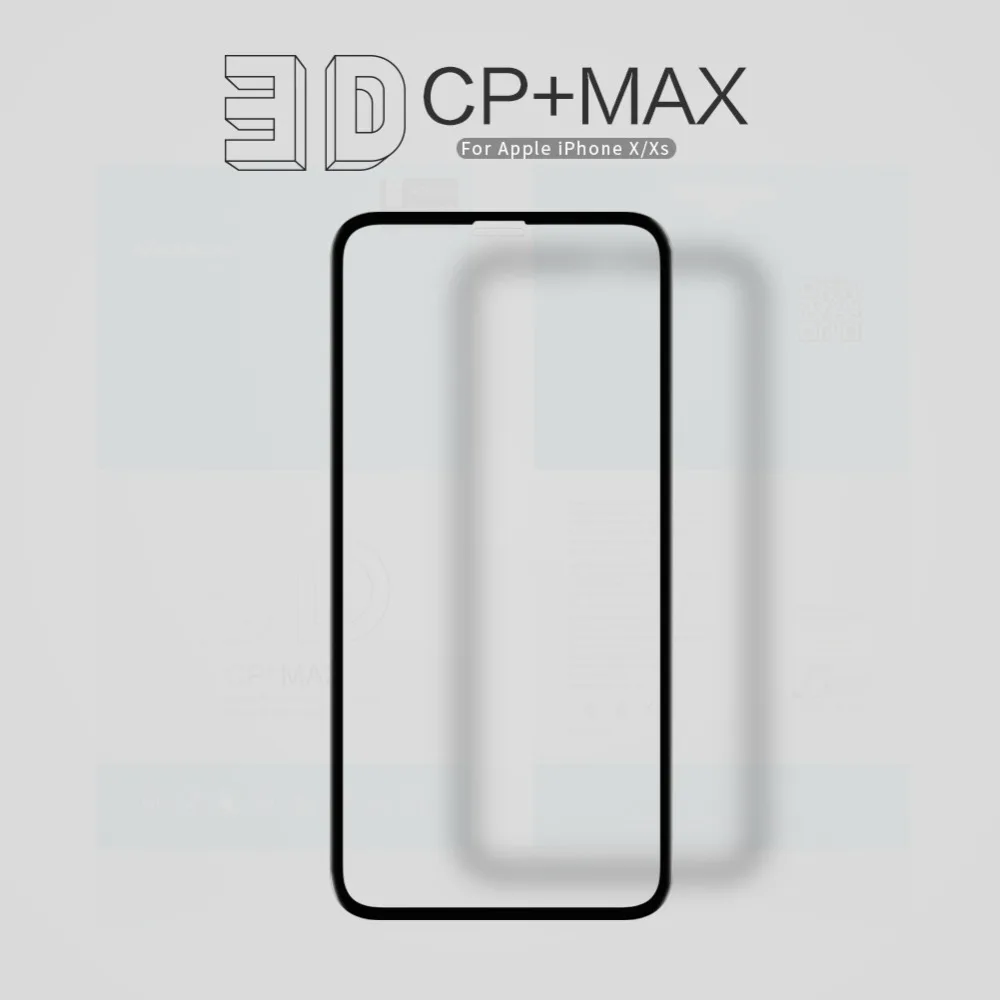 

NILLKIN super 3D CP+ MAX Full Coverage Nanometer Anti-Explosion 9H Tempered Glass Screen Protector For iphone XS iphone x