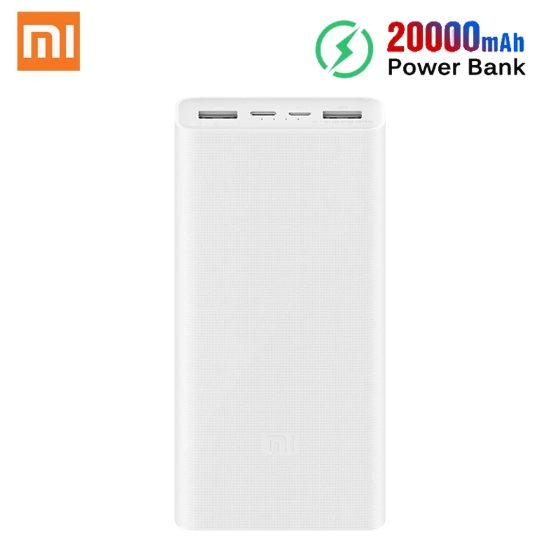Оригинальный внешний аккумулятор Xiaomi Mi Power Bank 3 2C 20000 мАч 10000 18 Вт двусторонняя