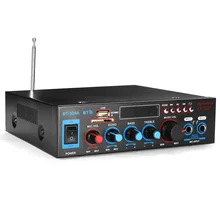 AMPLIFICADOR DE POTENCIA con Bluetooth, Subwoofer Digital HIFI de 110V/220V, entrada AUX, USB, SD, para cine en casa, procesador de Audio