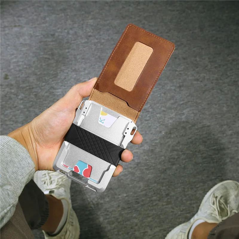 Мужской и женский RFID кошелек, ID держатель для карт, смарт-держатель для карт, высокое качество, чехол для визиток, модный Алюминиевый футляр, Металлический Чехол