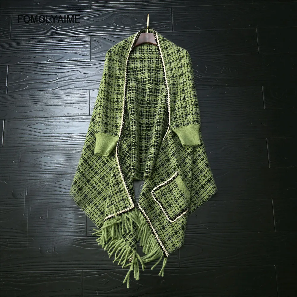2019 Autumn Winter Woman Capes Fashion New Style Tassel Lattice Cape Coat 2019 Autumn Winter Woman Capes Fashion New Style Tassel Lattice Cape Coat
