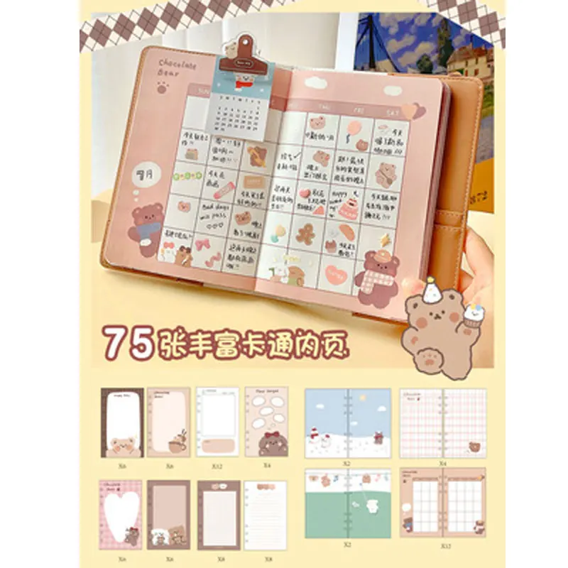 Journals Bullet Agenda Splendid Sets, Kawaii School Notebook