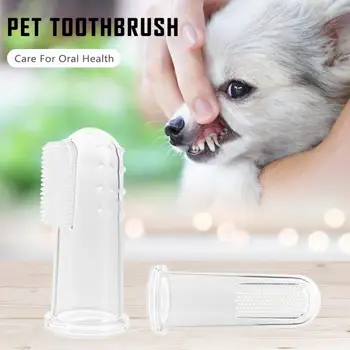 

New Hot Finger Toothbrush Super Soft Pet Teddy Dog Brush Bad Breath Tartar Teeth Tool Dog Cat Cleaning Pet Supplies