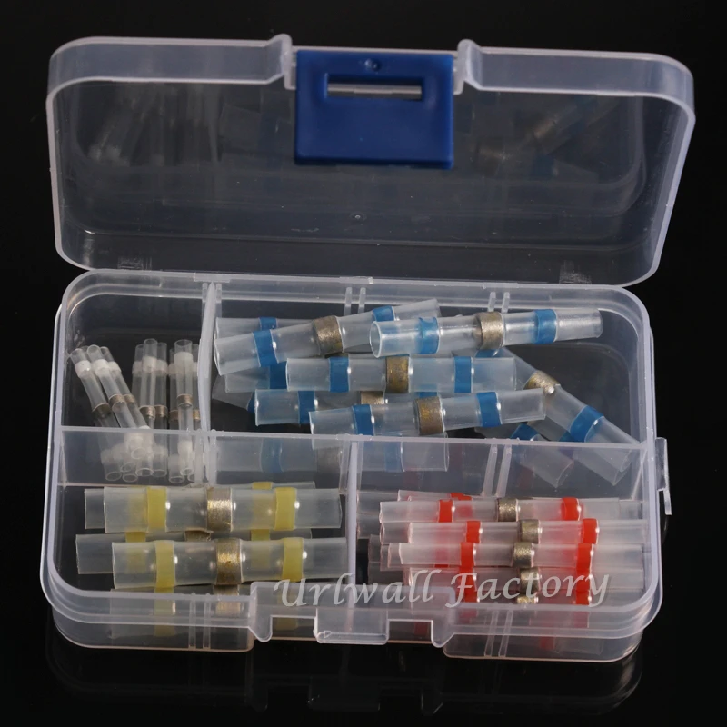 

Heat Shrink Crimp Wire Terminals Kit Waterproof Solder & Seal Electrical Butt Connectors Soldering Sleeve Set50Pcs