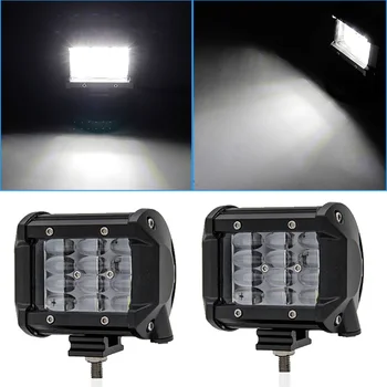 

6D Projector Lens Led Light Bar 4'' 72W Car Led Driving Spotlights for 4X4 Offroad Led Bar Work Light 12V 24V