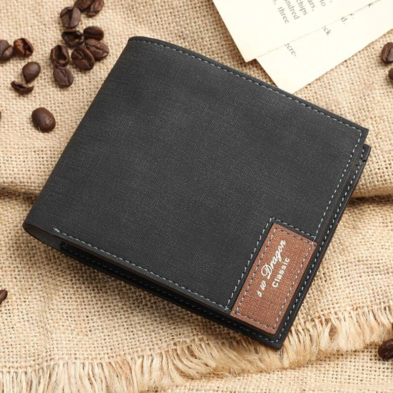 LKEEP, мужской кошелек, для отдыха, Деловой, из искусственной кожи, кошелек, компактный, тонкая Сумочка, Холщовый узор, короткий кошелек, кошельки и кошельки