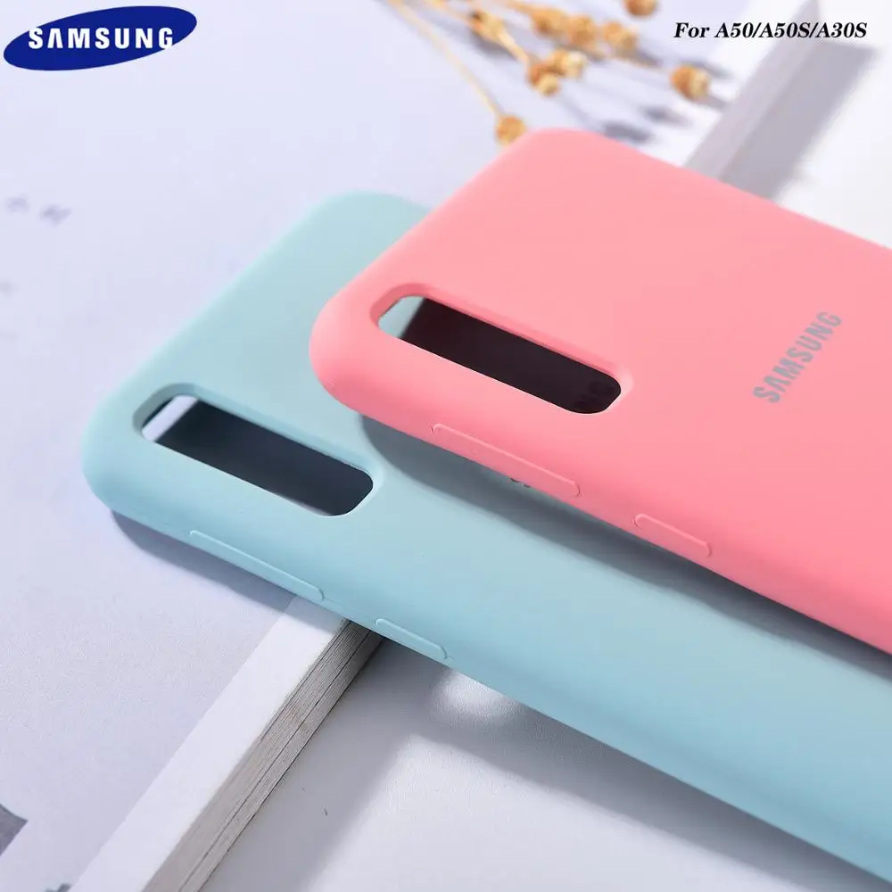 Чехол для Samsung A50 оригинальная Жидкая силиконовая мягкая защитная задняя крышка