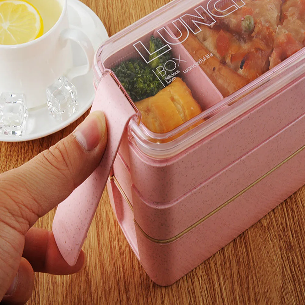900ml 3 Layers Bento Box Lunch Box Food Container Storage Japanese Wheat Straw Material Microwavable Dinnerware Student Lunchbox 900ml 3 Layers Bento Box Lunch Box Food Container Storage Japanese Wheat Straw Material Microwavable Dinnerware Student Lunchbox