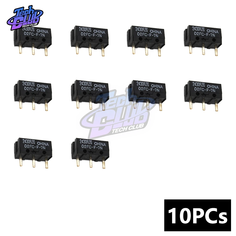 

10PCs OMRON Mouse Micro Switch D2FC-F-7N Mouse Button Fretting D2FC-E-7N D2FC