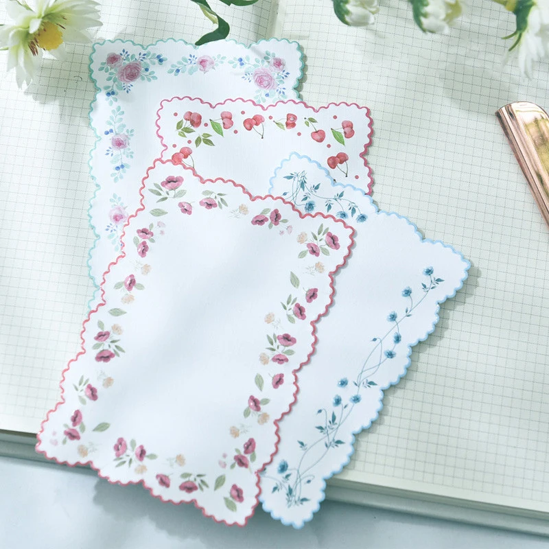8 шт. цветная кружевная вкладка бумага с розами и вишневыми краями дневник