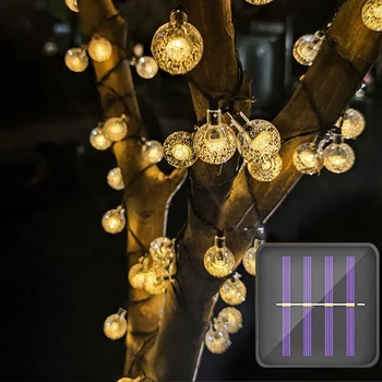

50FT Patio String Light Christmas LED Solar Waterproof Light Bulb Fairy String Light Outdoor Party Garden Garland Wedding Decor