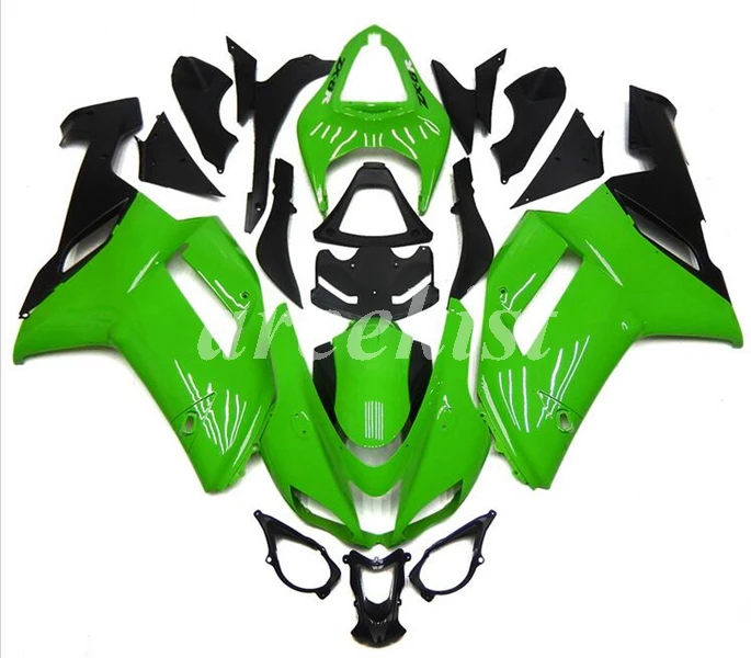 ABS мотоцикл Обтекатели наборы Подходит для Kawasaki Ninja ZX-6R ZX6R 2007 2008 07 08 636 на заказ Зеленый - Цвет: Green