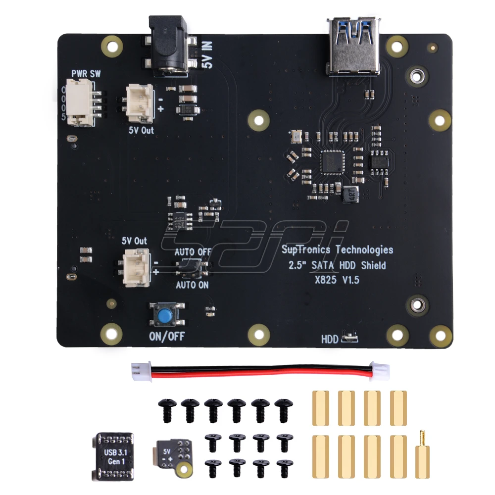 52Pi Новая версия! Raspberry X825 2 5 дюймов SATA HDD/SSD плата расширения хранения акриловый