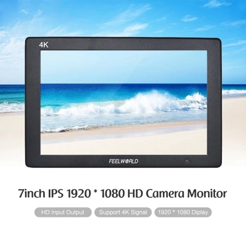 

FEELWORLD T7 7 Inch 1920 x 1200 IPS On-Camera Monitor 4K HD Input Output Aluminum Alloy Frame for Canon Nikon Sony DSLR