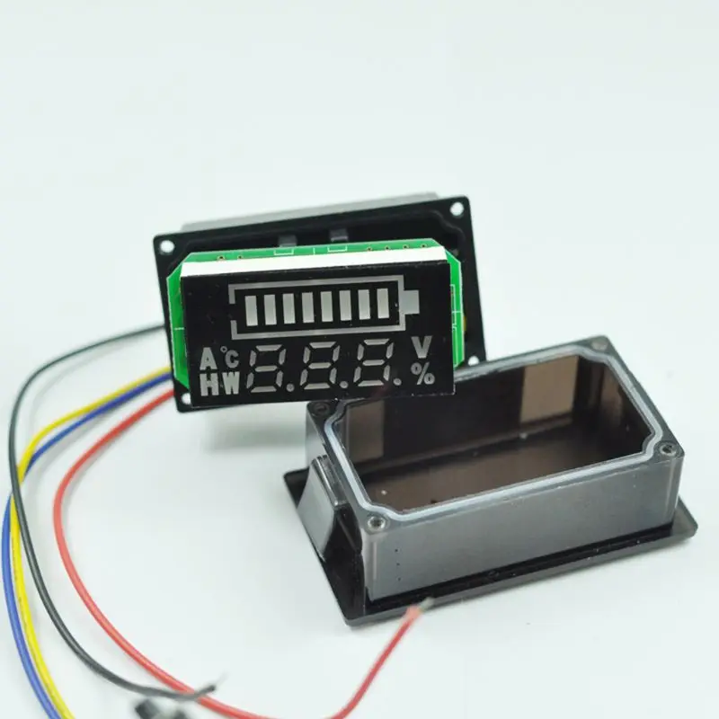 Waterproof Voltmeter Battery Capacity Indicator for Electric Scooter Bike 6-120V U1JB