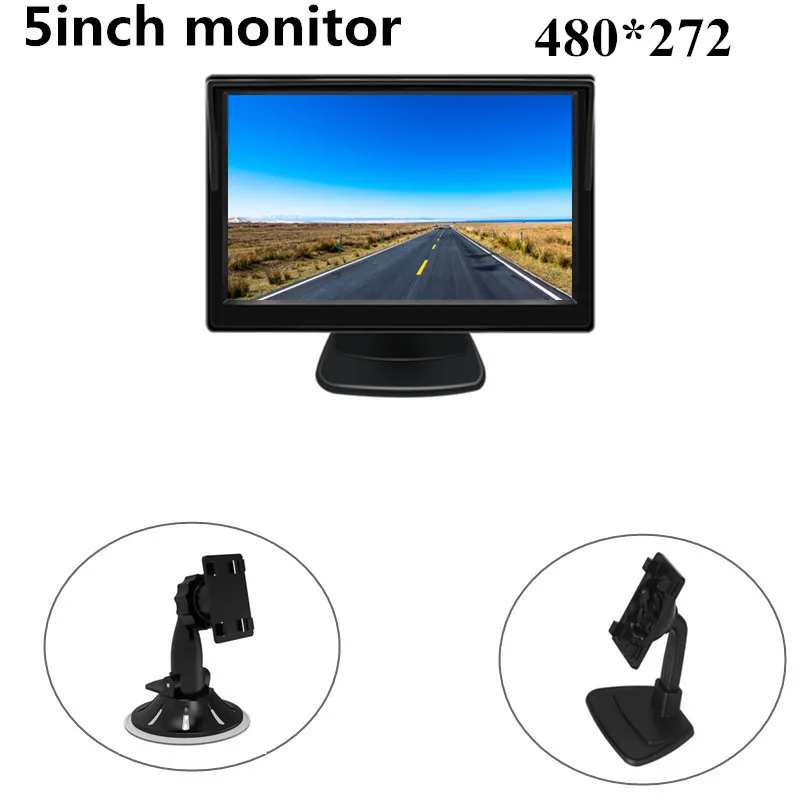 480 272 5 дюймов TFT lcd HD экран автомобильный монитор Парковка заднего вида монитор+ мини цветной задний вид автомобиля резервная камера - Цвет: 480 272