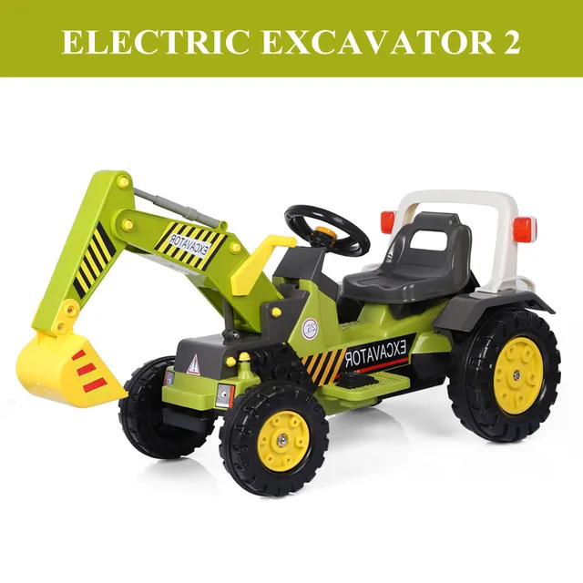Большой Детский бульдозер может кататься Электрический экскаватор машина игрушечный автомобиль инженерный автомобиль 2-4-6 лет