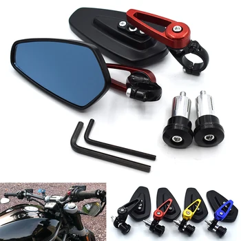 

Universal 7/8" 22mm motorcycle aluminum alloy rod end side rearview mirror For Honda F2 F3 F4 F4I F5 CBR600RR CBR900RR CBR929RR