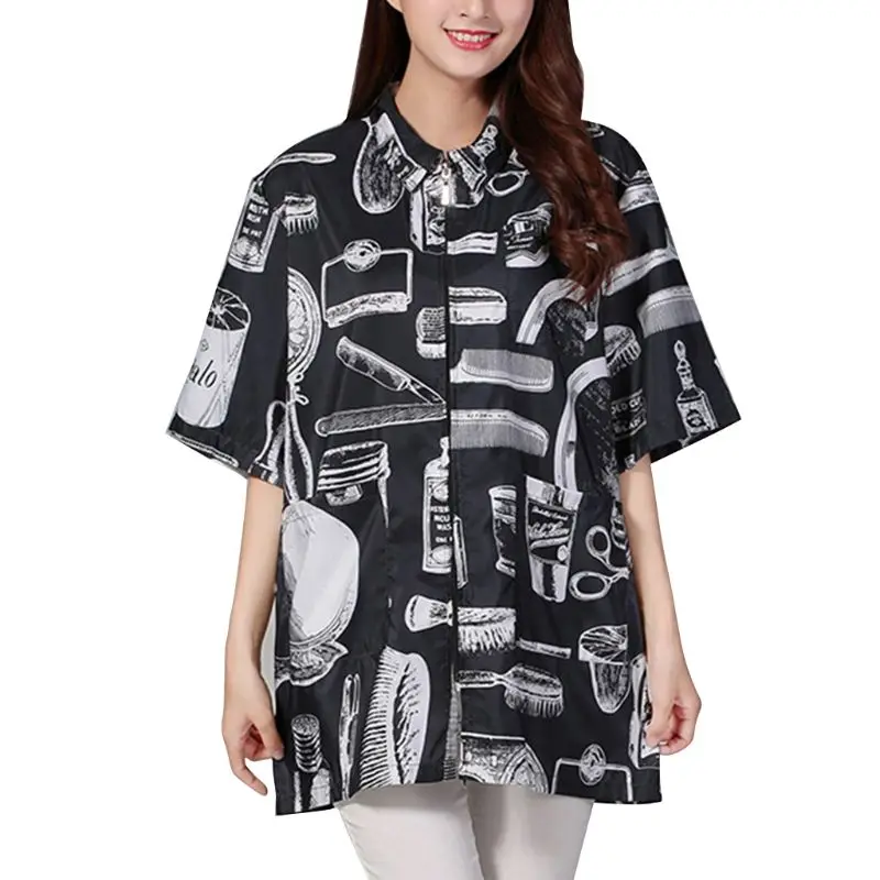 Ретро парикмахерские комбинезоны стрижка техник одежда горячая окрашенные волосы стилист большой рабочий костюм X7YB